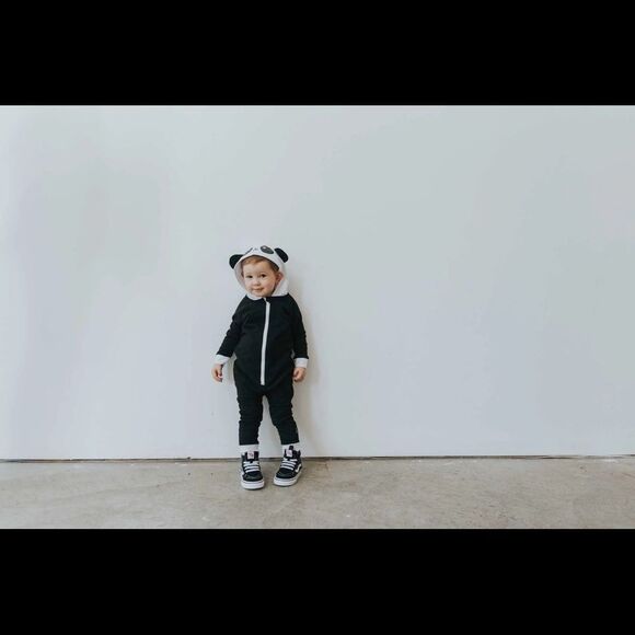 Whistle & Flute Kawaii panda hooded romper EUC 6-12 months - Picture 2 of 8